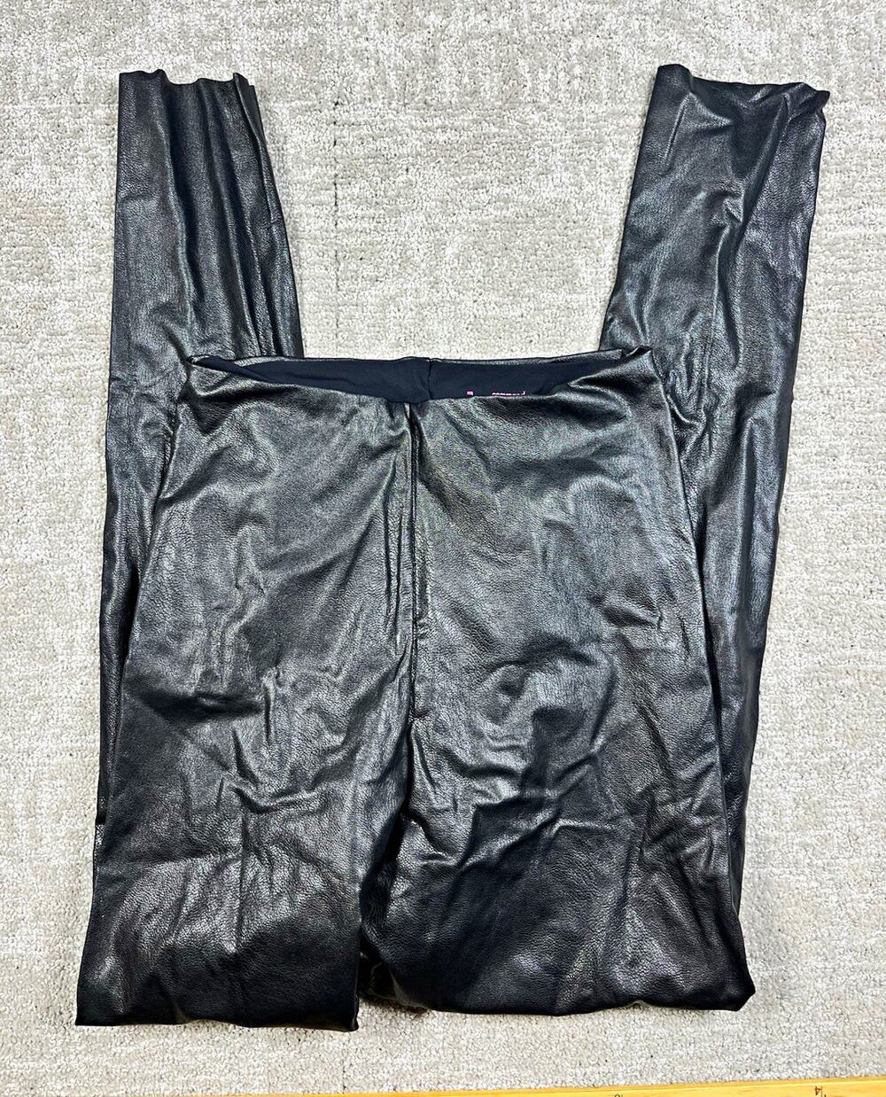 Commando Black Faux Leather Stretch Ankle Leggings Women’s Size M
